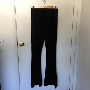 Topshop Long Velvet Flare Pants